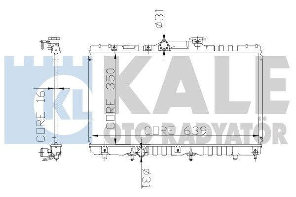 KALE OTO RADYATÖR Radiaator,mootorijahutus 136600